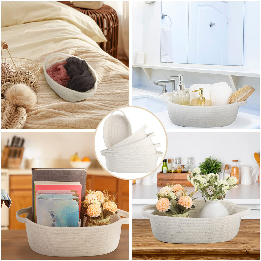 VOOWO reinforced-handle basket showcases sturdy stitching for durable everyday storage.