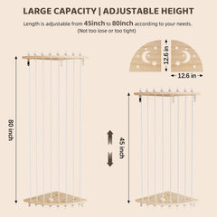 VORTULIUK extension-length shelf reaches 45–80 inches for adaptable spaces