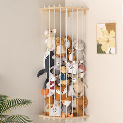 VORTULIUK corner-styled stuffed animal shelf for kids' room organization