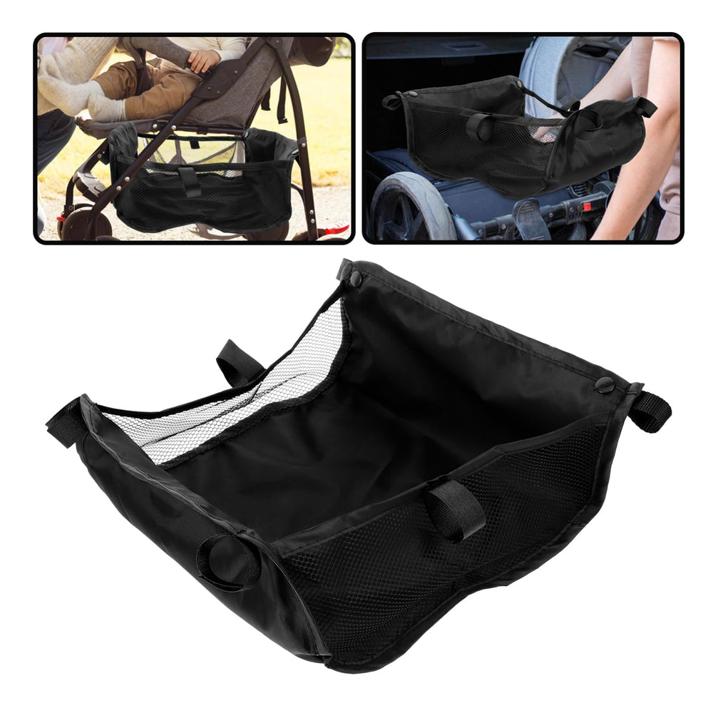 VOSAREA black stroller storage bag complements most strollers while organizing essentials.