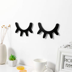Vosarea wooden eyelash wall decal closeup highlights birch detail for kid spaces.