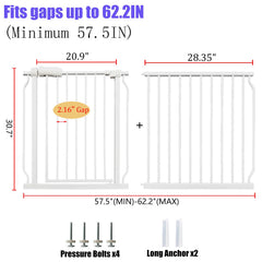 Vothco pressure-mounted baby gate installation enables tool-free setup in minutes.