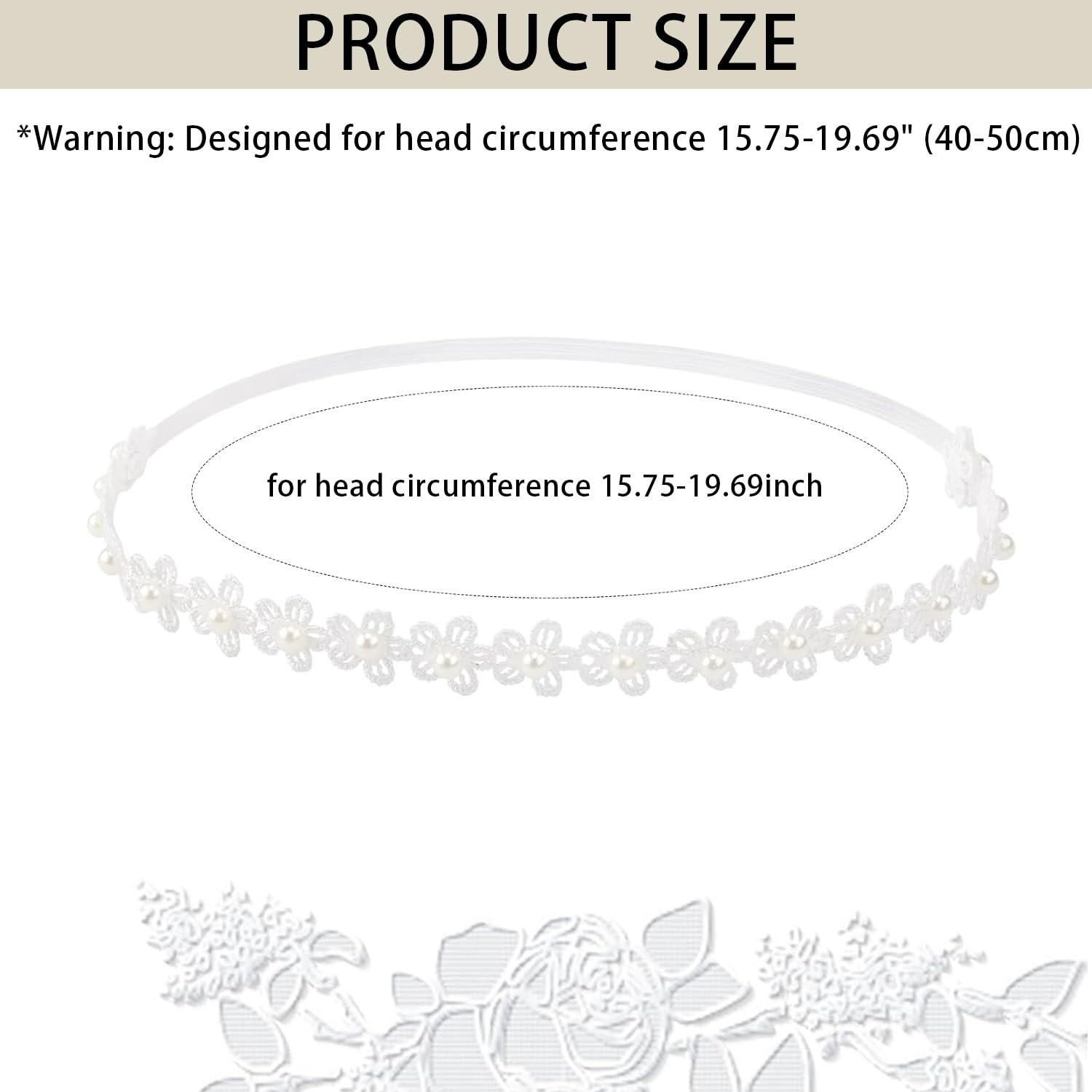 Vovii lace flower headband on baby during christening