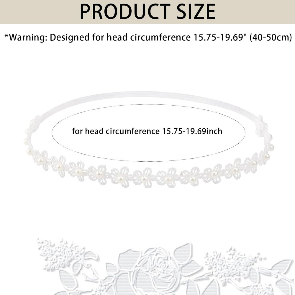 Vovii lace flower headband on baby during christening
