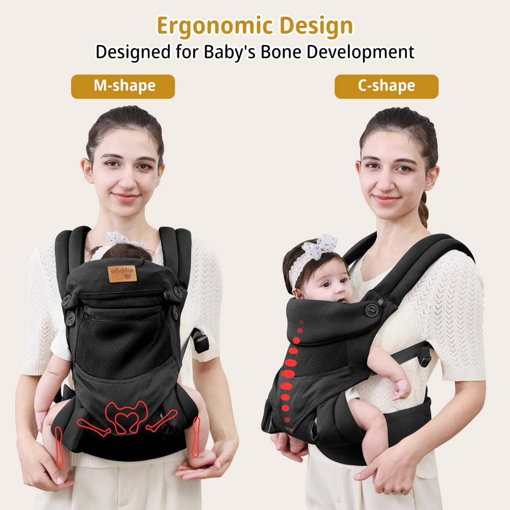 vrbabies baby carrier back carry for growing toddlers with ergonomic support.