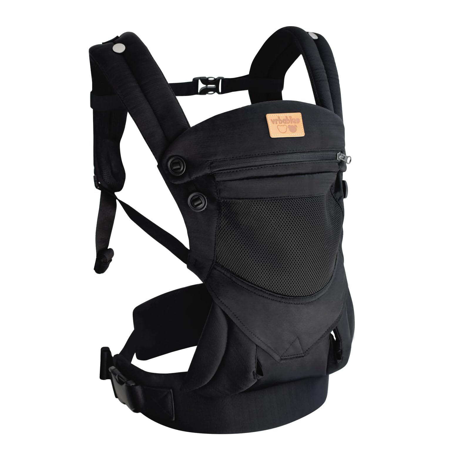 vrbabies baby carrier front carry bonnet offers sun protection and privacy during outdoor wear.