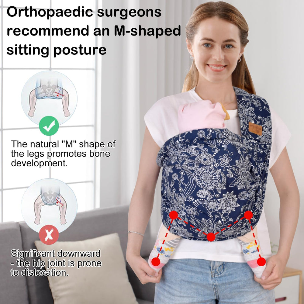 VRBabies sling demonstrates adjustable length for growing babies