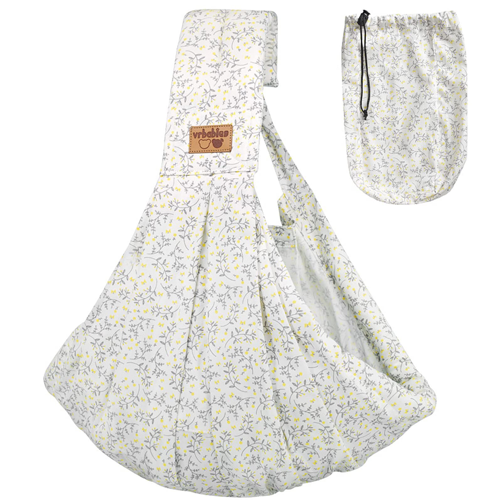 vrbabies baby sling carrier soft cotton fabric for gentle newborn comfort