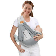 vrbabies baby sling mesh-grey close-up shows breathable 3D mesh for comfort.