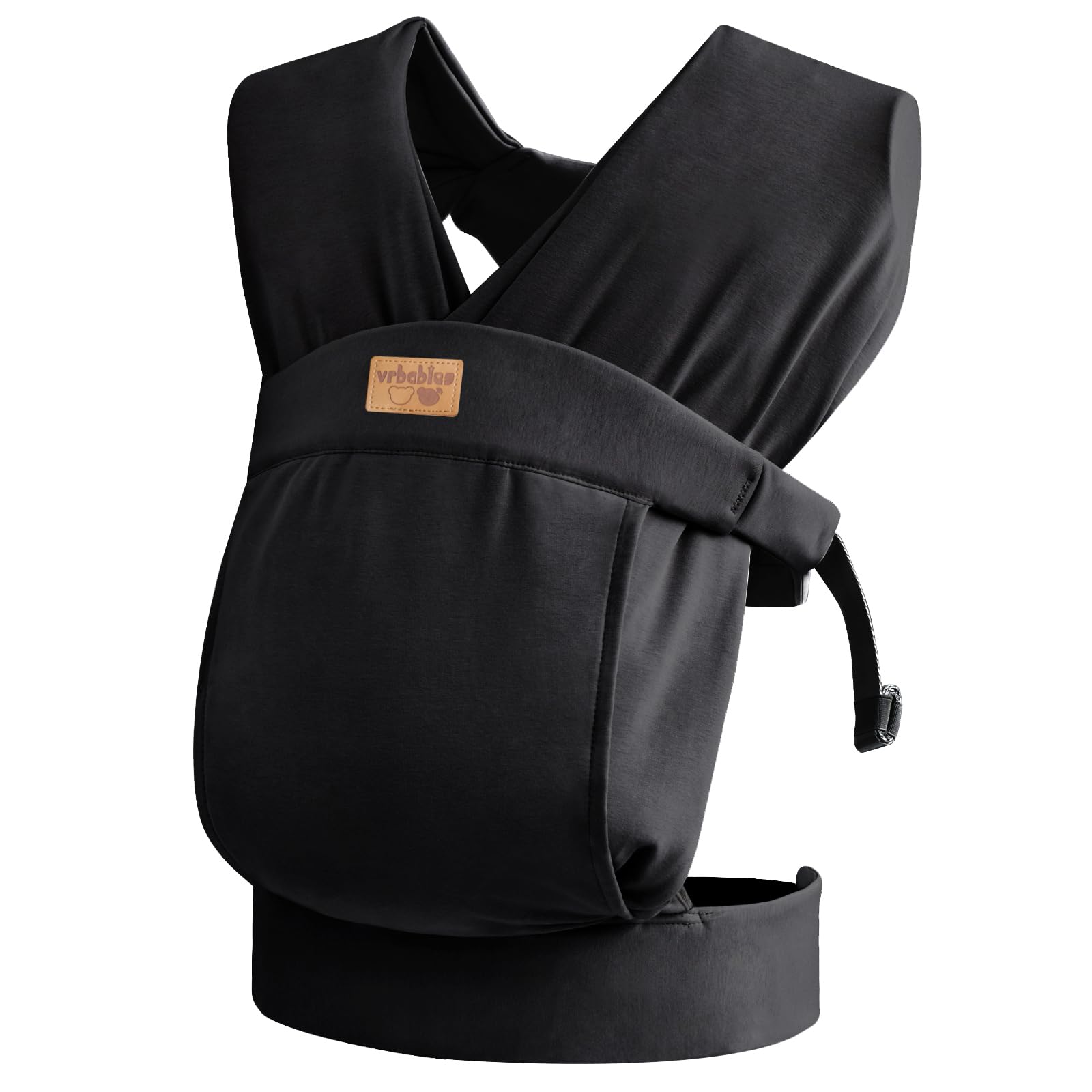 vrbabies baby wrap close-bonding view shows secure contact and soothing comfort for baby.