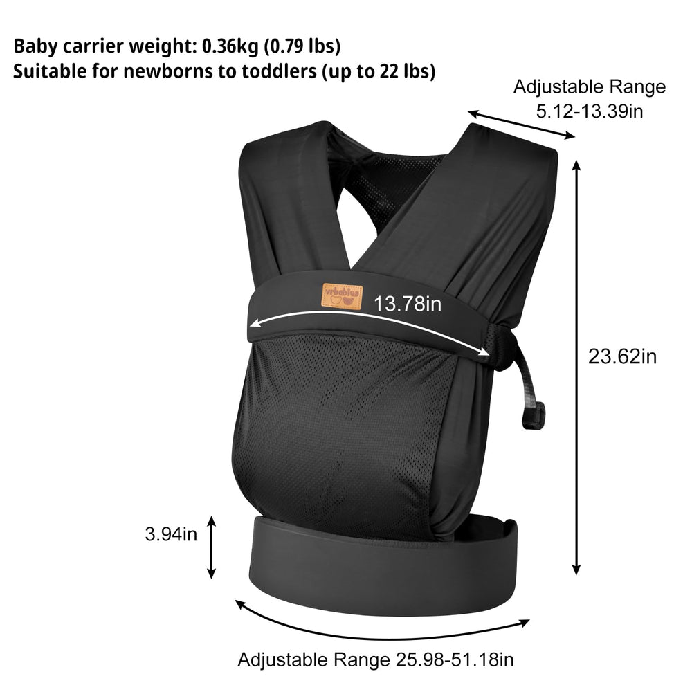 vrbabies baby wrap demonstrates close contact promoting bonding.