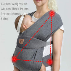 vrbabies baby wrap ergonomic back strap provides comfortable shoulder support