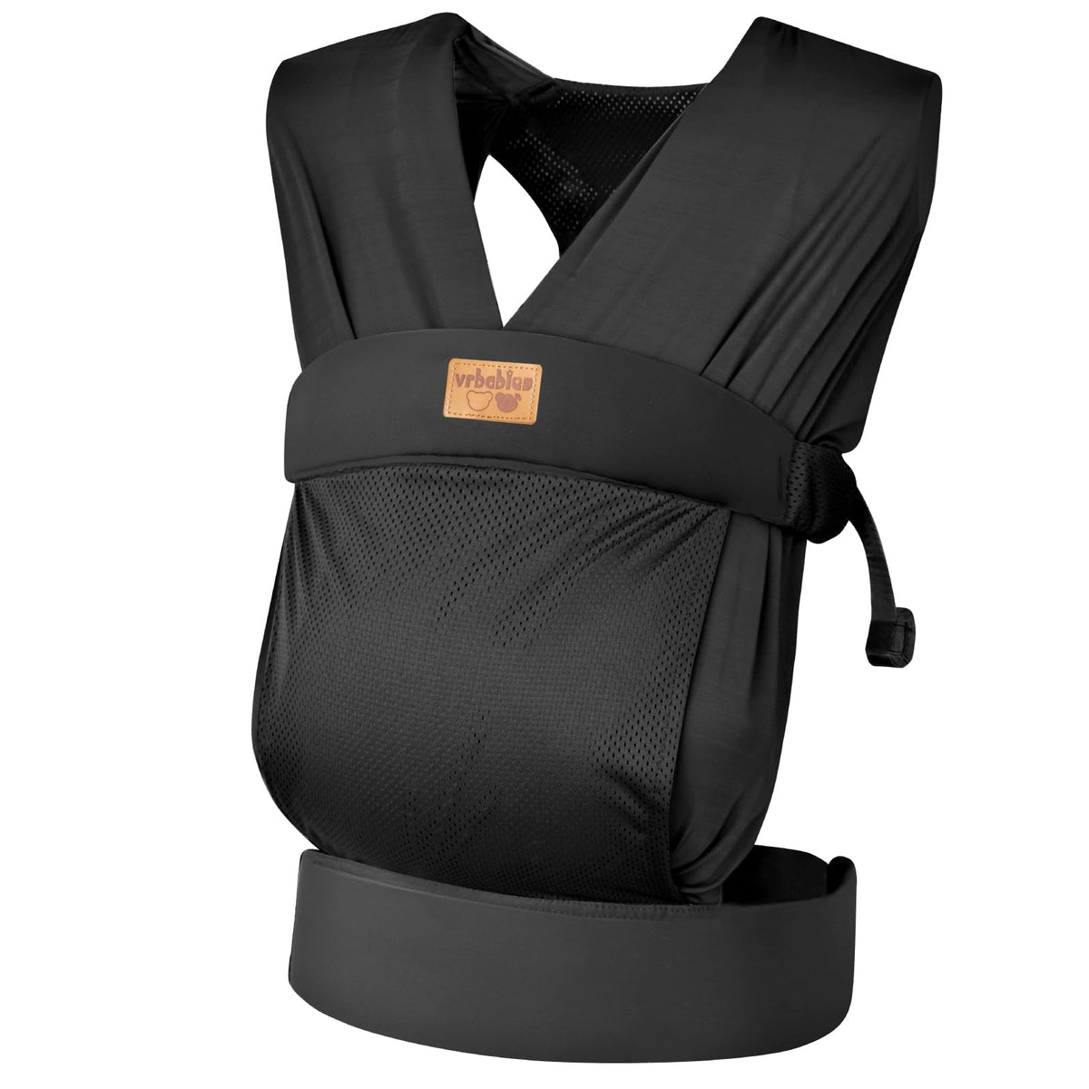 vrbabies baby wrap with soft breathable ice silk fabric for all-day comfort.