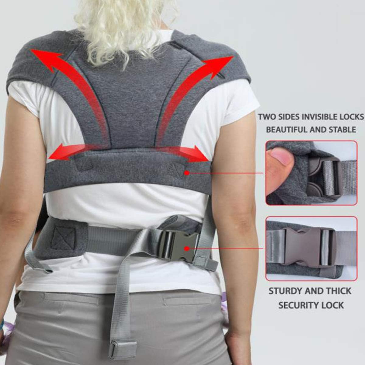 vrbabies baby wrap waist belt helps distribute weight for comfortable wear