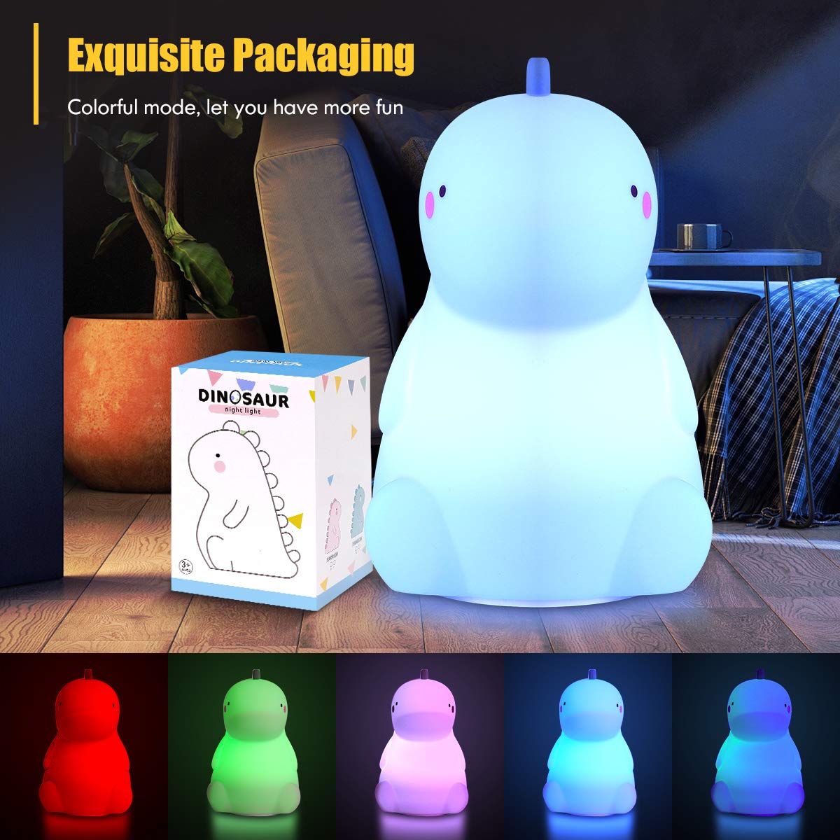 VSATEN Dinosaur Night Light ships gift-ready for birthdays or baby showers.