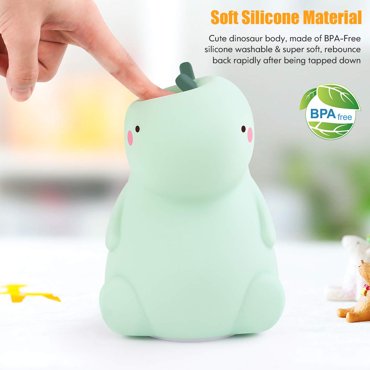 VSATEN Dinosaur Night Light is portable for nursery and travel, keeping comfort nearby.