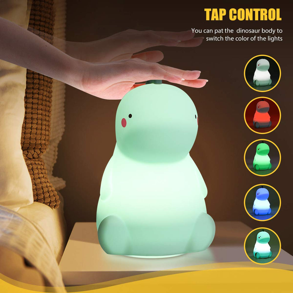 VSATEN Dinosaur Night Light with touch control for easy, kid-friendly operation at night.