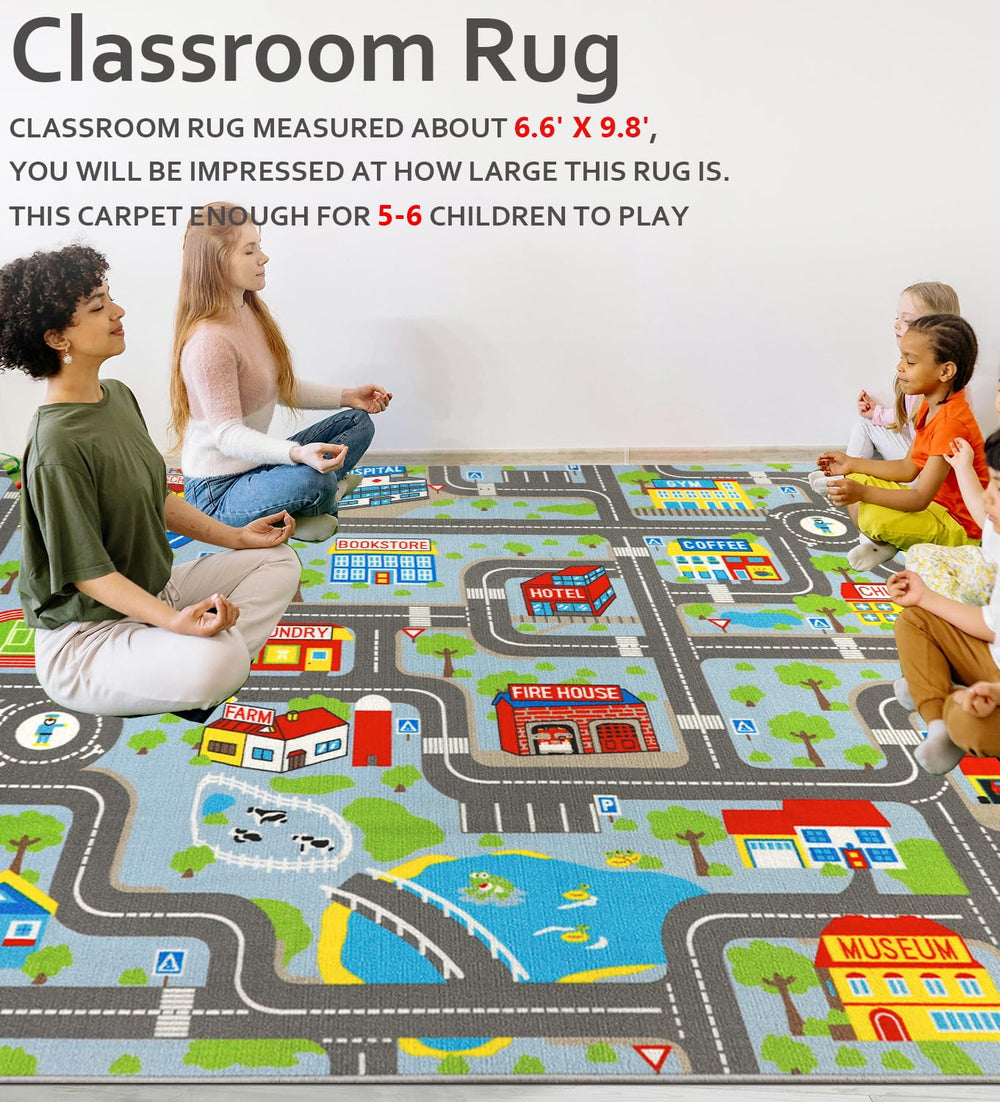 VSIWB Playmat Rug non-slip back for safer play on hard floors