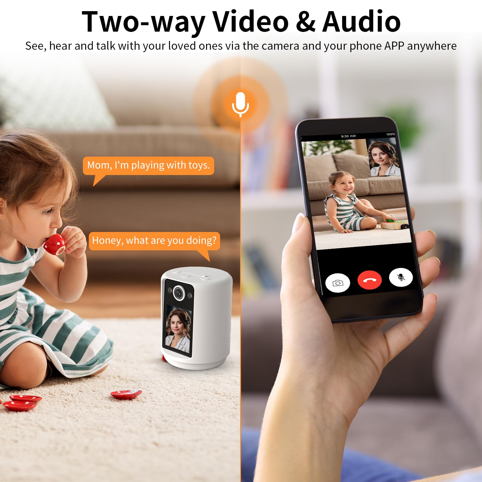 VSTARCAM 1080p 360° PTZ provides wide, crystal-clear views.