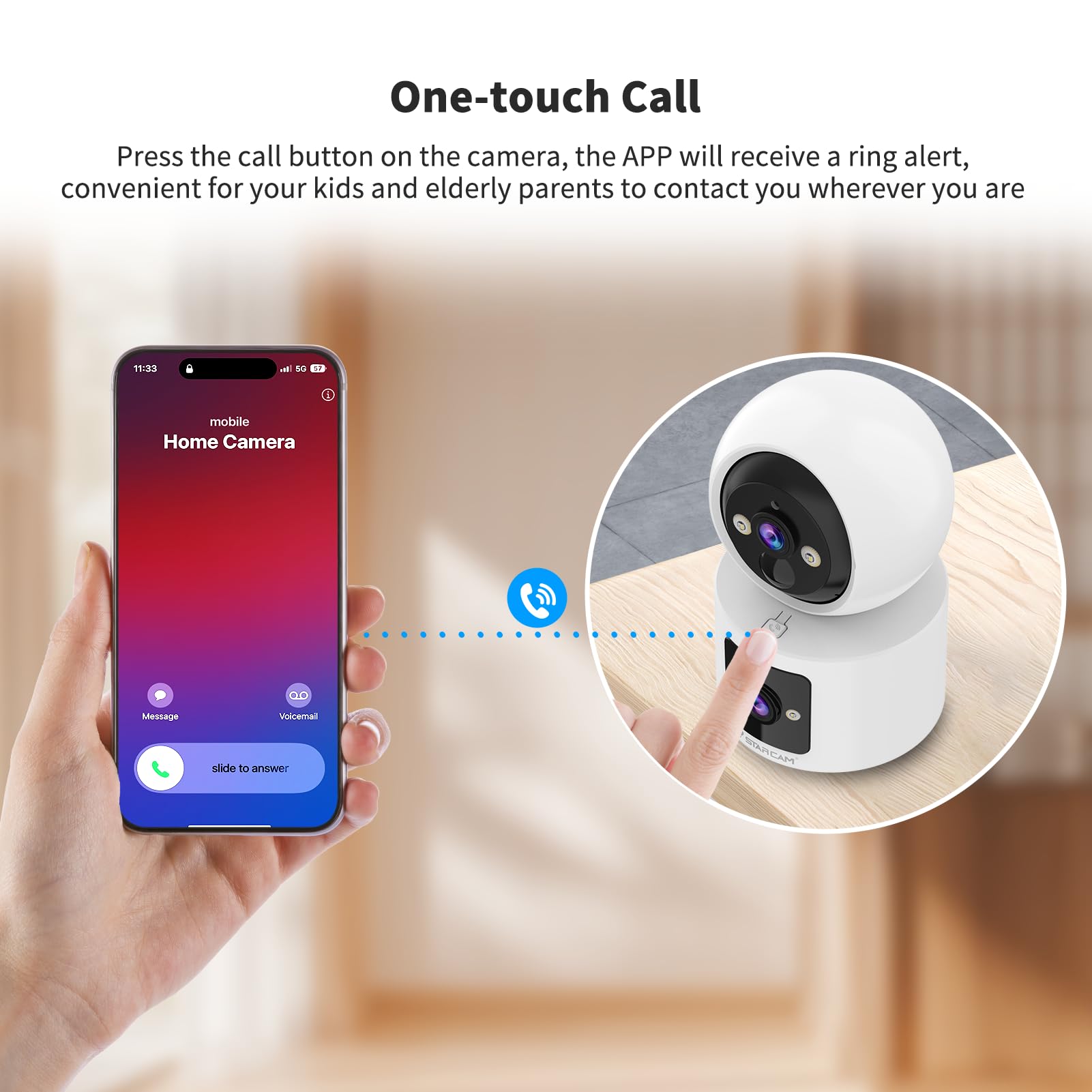 VSTARCAM 1296P color night vision captures detailed scenes in low light.
