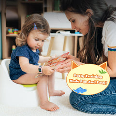 VTAIGE potty training book illustrations guide steps with engaging visuals and simple actions.