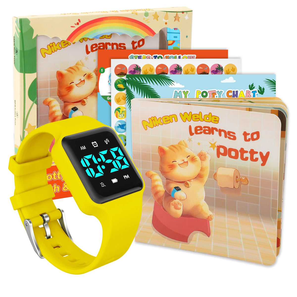 VTAIGE toddler watch close-up highlighting kid-friendly design for easy potty training