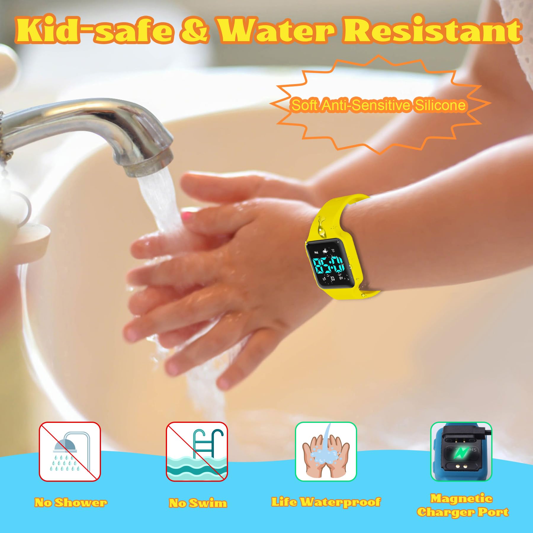 VTAIGE USB magnetic charging ensures quick, convenient power for busy caregiver mornings