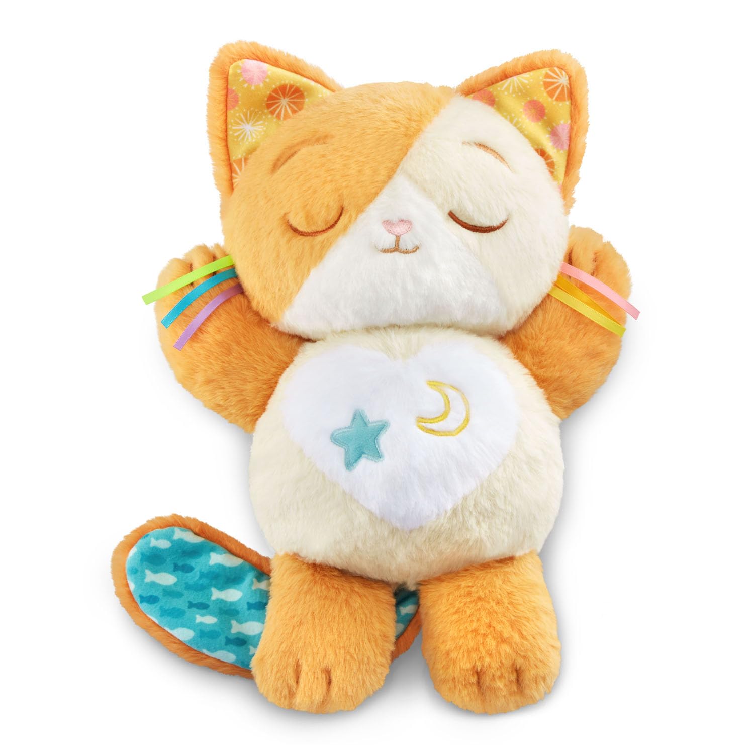 VTech Sleepy Kitten washable fabric keeps plush clean between uses