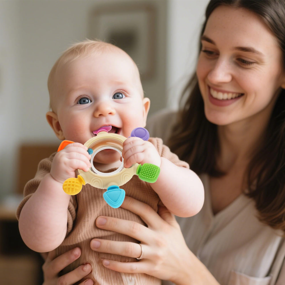 VTECHOLOGY baby teething ring used during playtime provides soothing relief