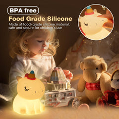 VTIGER Unicorn Night Light demonstrates adjustable brightness for different tasks