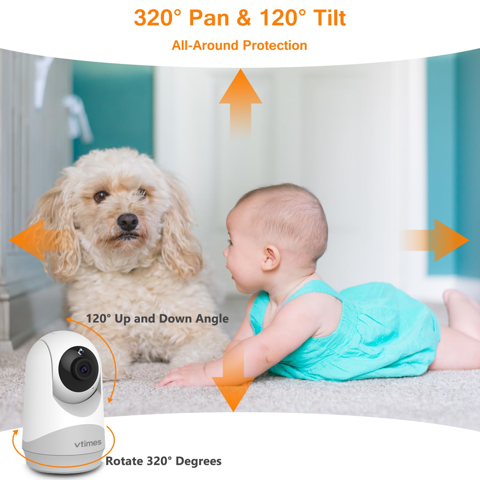 VTimes Baby Monitor 1000ft range lets you monitor from another room.