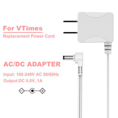 VTimes charger with a 6-6ft cord length for bed or desk use.