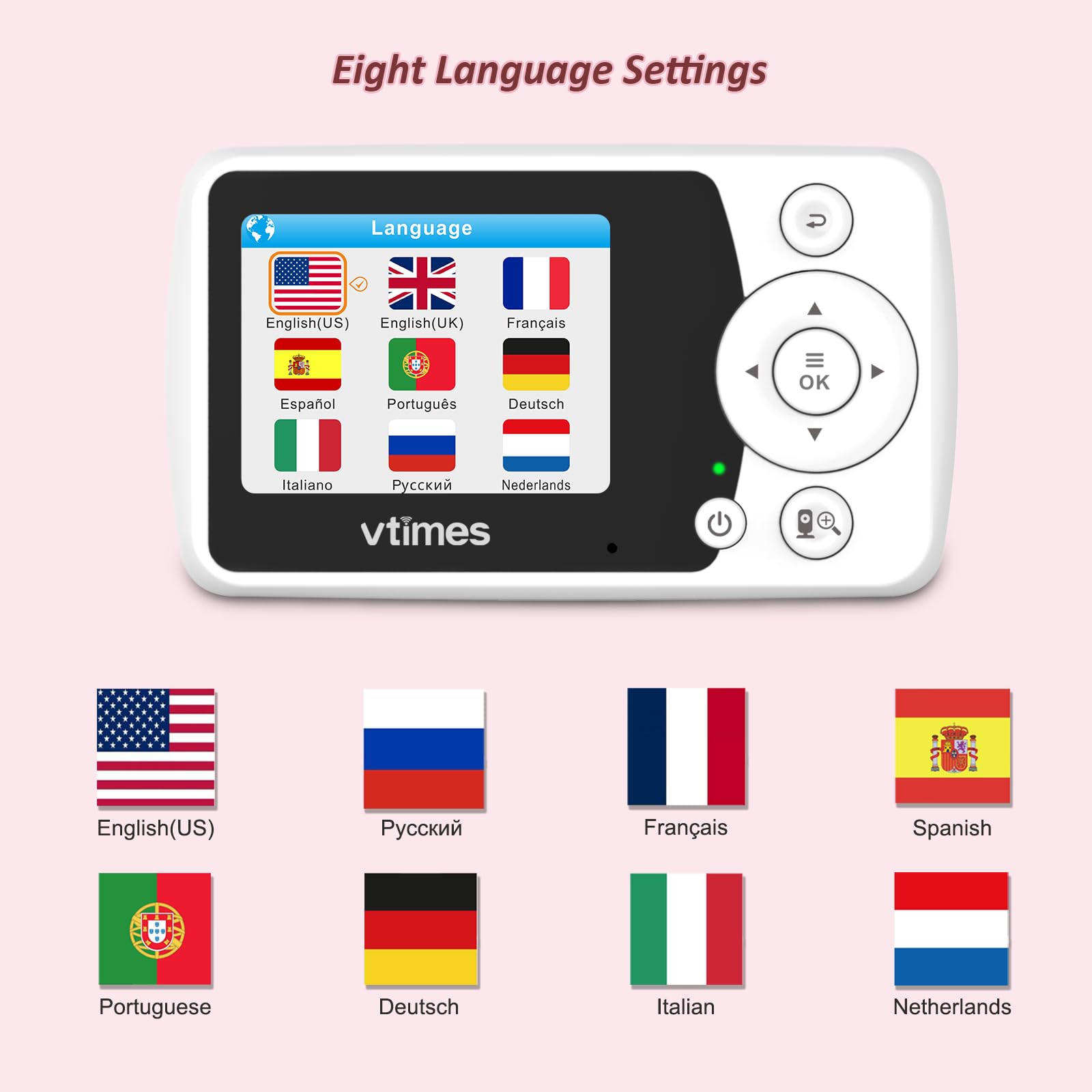 VTTimes Baby Monitor: Eco mode saves battery while staying responsive.