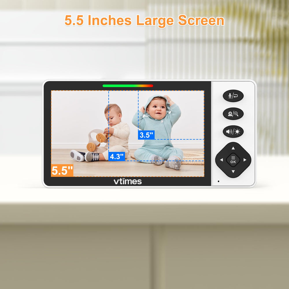 VTimes baby monitor night light with eight colors to soothe baby