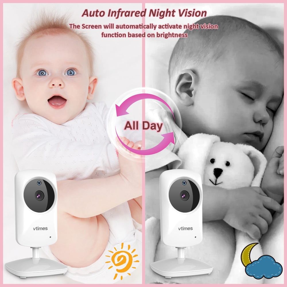 VTTimes Baby Monitor: plug-and-play setup for quick, hassle-free use.