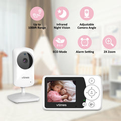 VTTimes Baby Monitor: secure 2.4GHz FHSS connection protects privacy.