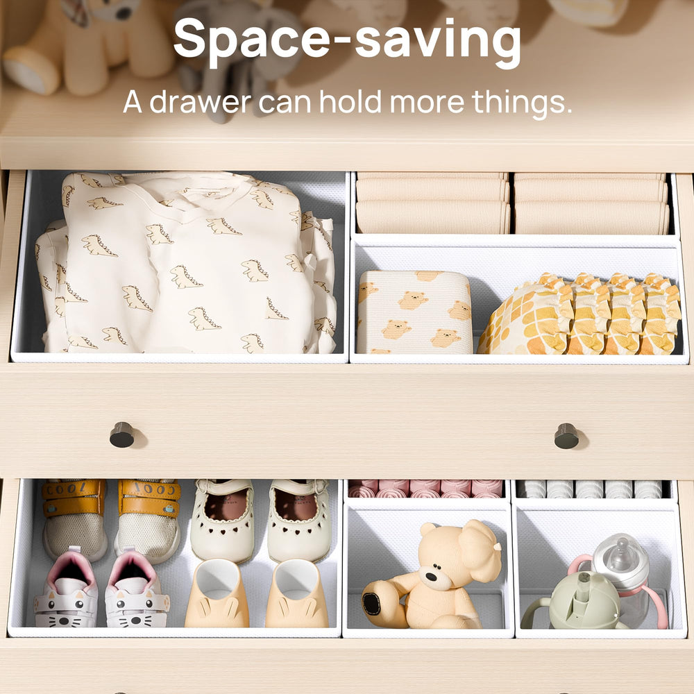 Vtopmart baby clothes organizer medium-bin tidies underwear and scarves with easy access.