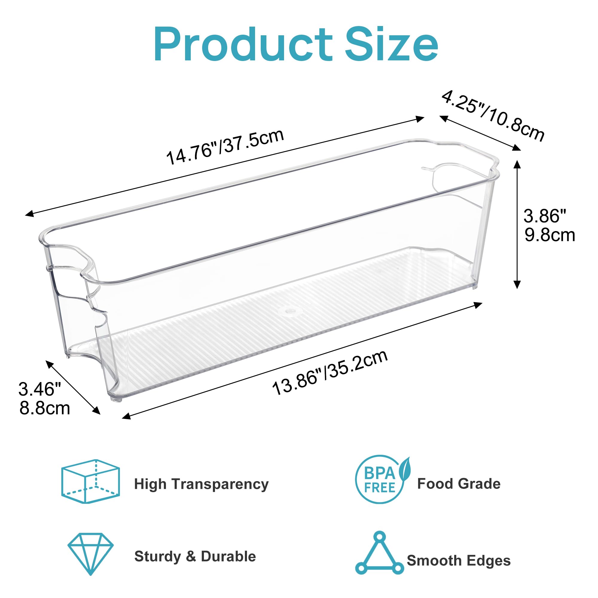 Vtopmart breastmilk storage container set side view emphasizing slim profile