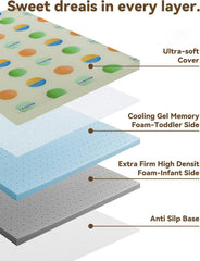 VUCWS no-gaps design pack-n-play mattress reduces unsafe spaces for added peace of mind
