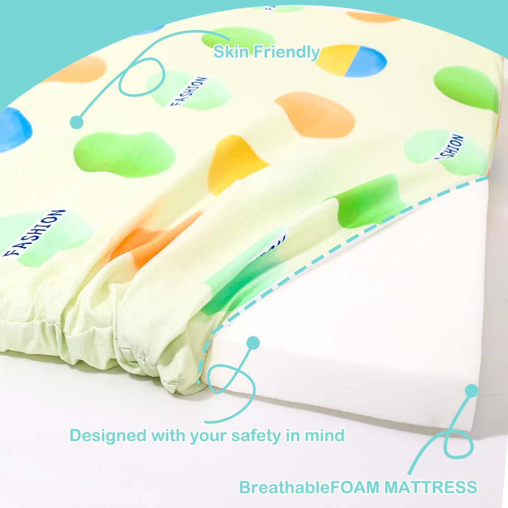 VUCWS color-circles finish adds visual appeal with a soft surface for naps