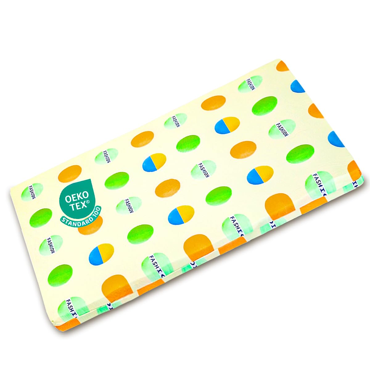 VUCWS pack-n-play mattress 38x26 in color circles supports restful naps in a safe, compact space