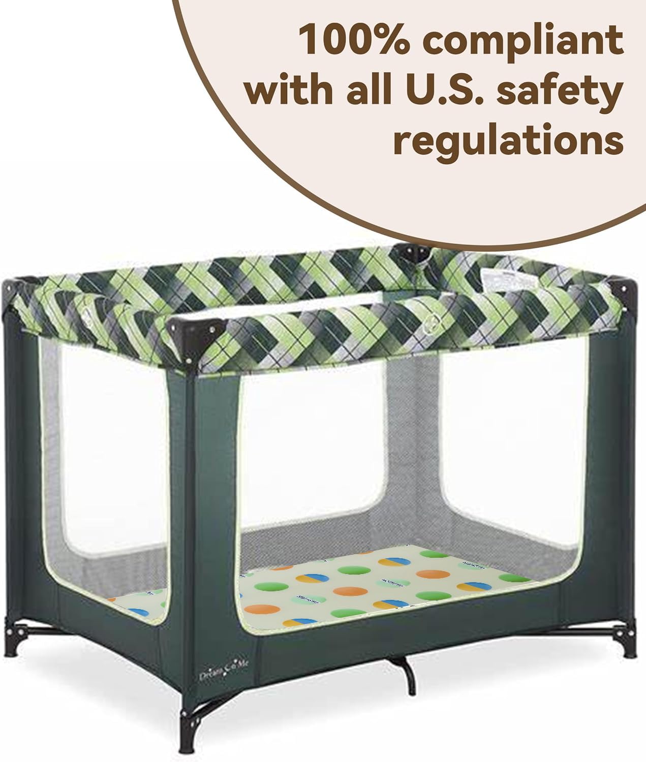 VUCWS portable playpen mattress easy to pack and set up for travel