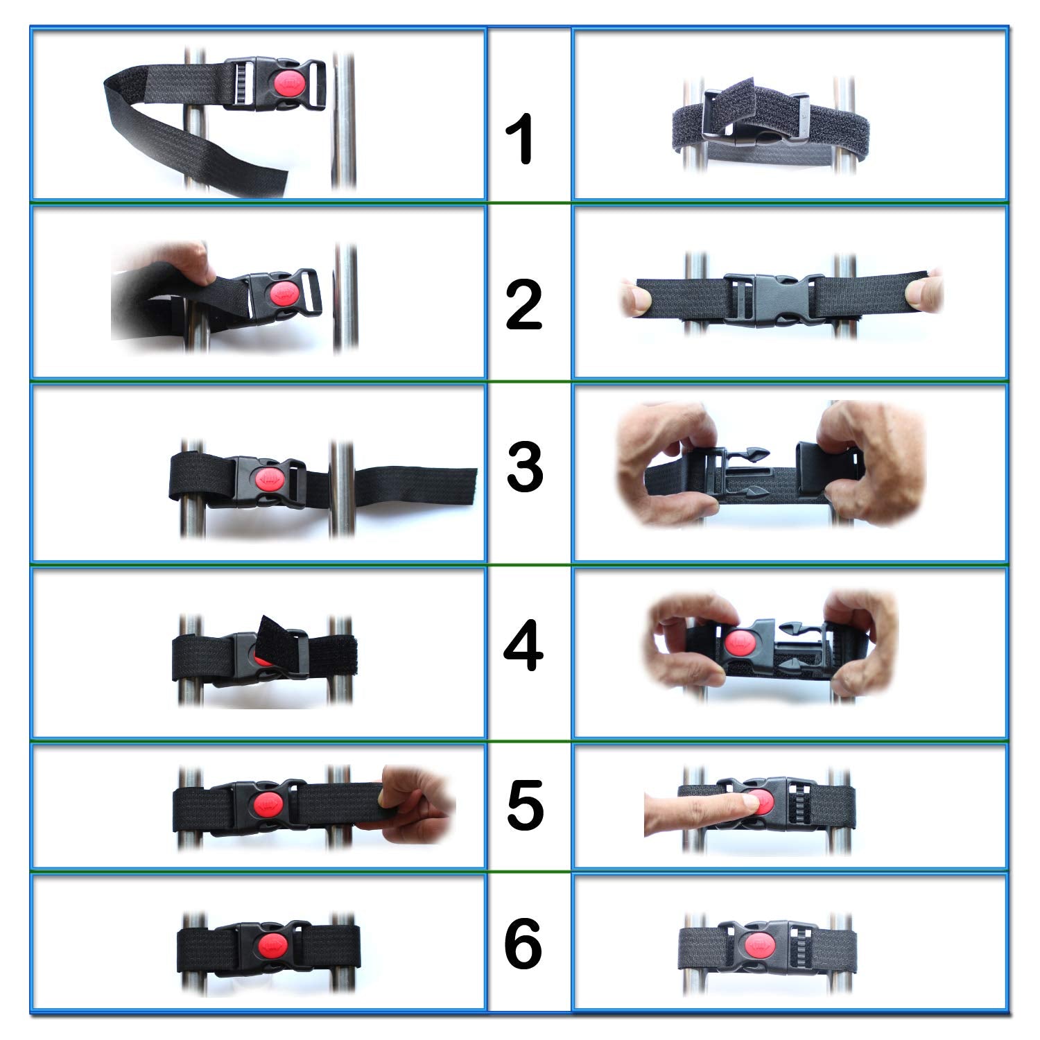 Vukgahao plastic buckle lock system provides reliable resistance to tugging