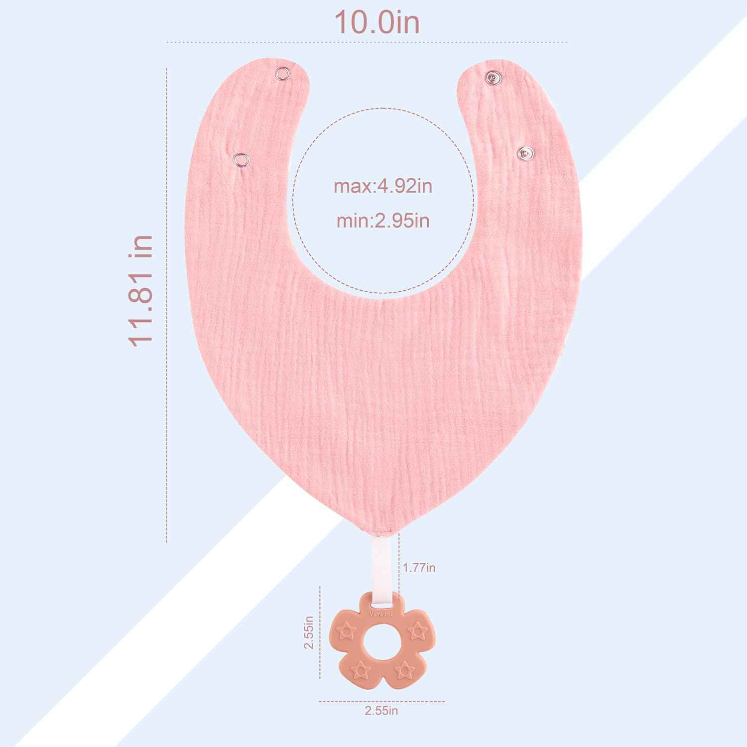Vuminbox Muslin Bib Gift Set positioned as a thoughtful baby shower gift