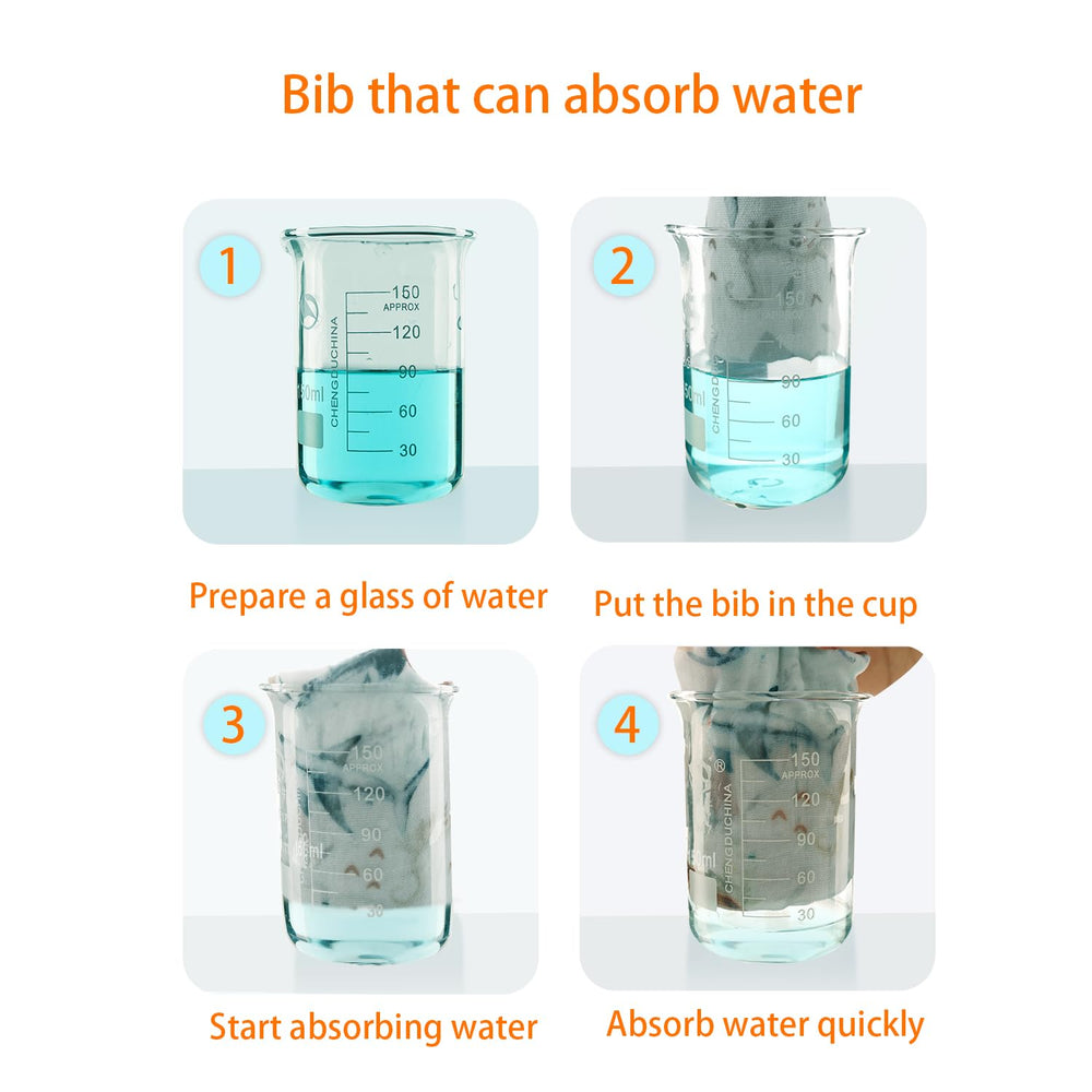 Vuminbox Muslin Bib Wash Durable design stays soft after repeated washing