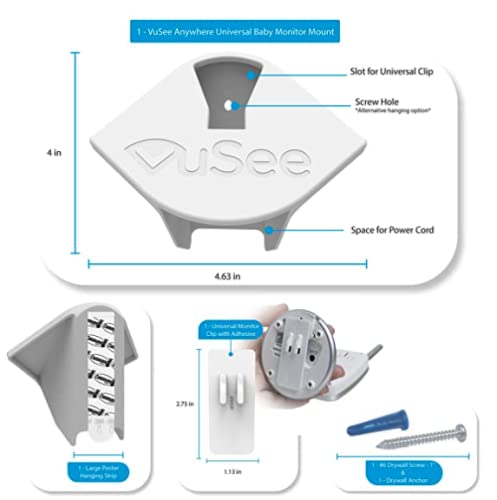 Vusee Anywhere hello baby camera mounted in a corner for optimal view