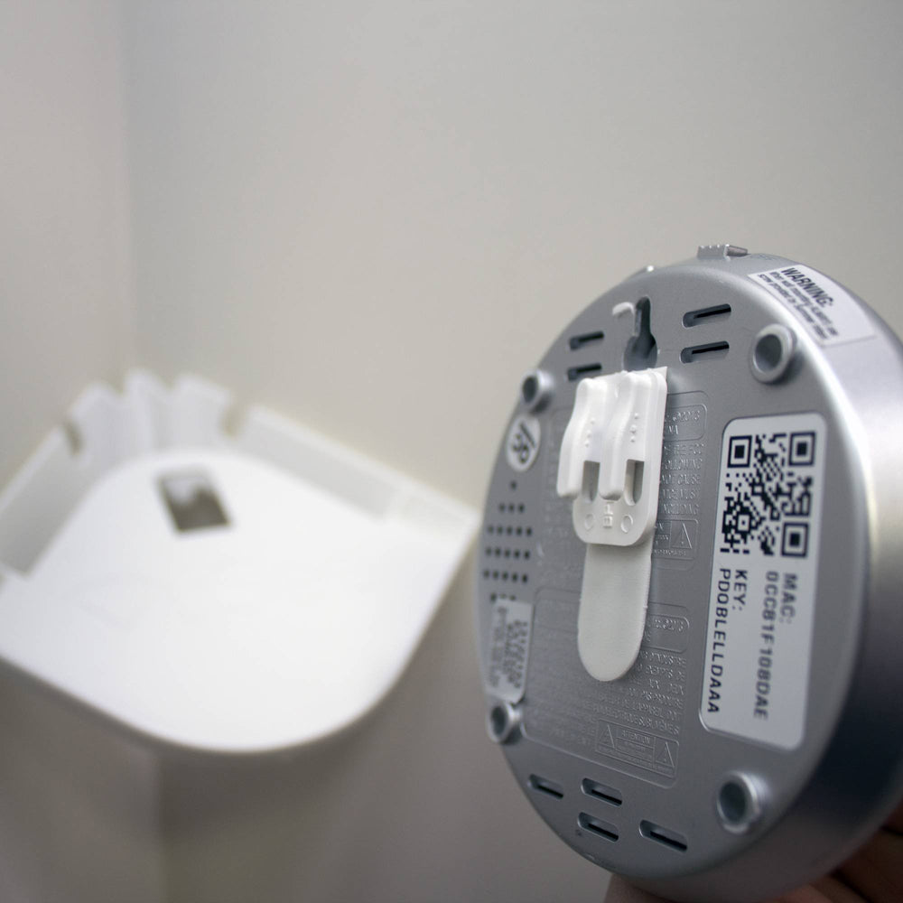 Vusee clip mount doubles as a corner speaker mount for tidy rooms.