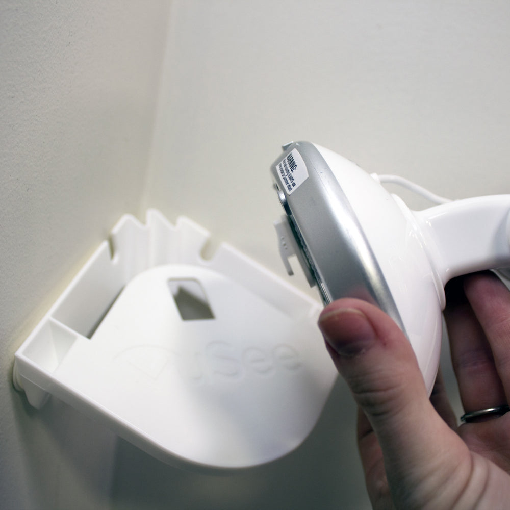 Vusee nursery declutter hardware helps create safe, tidy play and sleep zones.