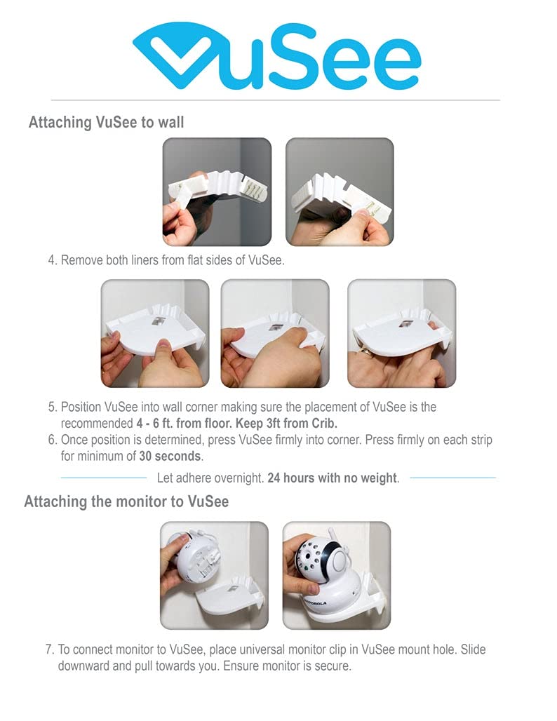 Vusee safely organized cords mount keeps cables neat and out of crib area.