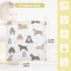 vvfelixl baby towel multifunctional use for burp, wipe, or bath-time cleanup